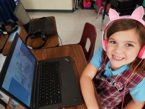 Stratford School student enjoys learning to code through coding games in computer science class