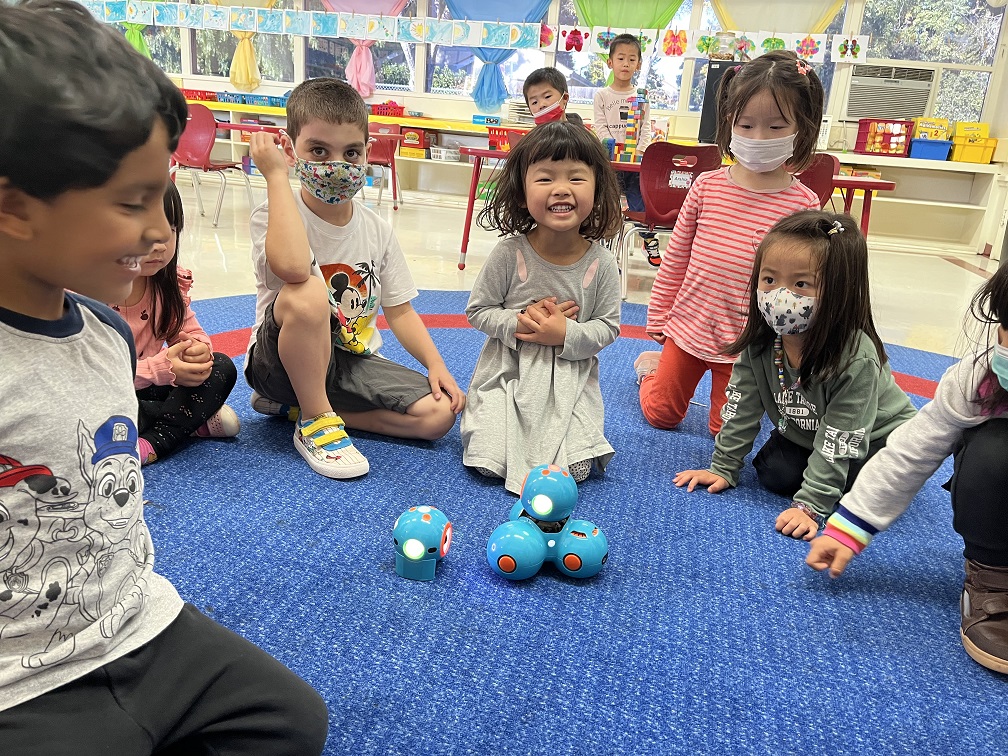 Preschoolers practice their STEAM skills with coding games